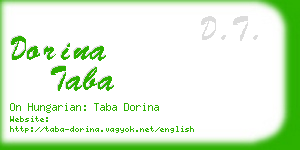 dorina taba business card